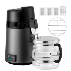 Water Distiller, 6L 1.6 Gallon Larger Pure Water Purifier Filter For Home Table Countertop, 900W Glass Pot Distilled Maker