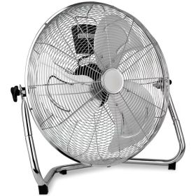 High Velocity Industrial Floor Fan, 3 Speed Heavy Duty Air Circulator with Adjustable Tilt and Metal Blades, Powerful Cooling Fan for Garage, Fac