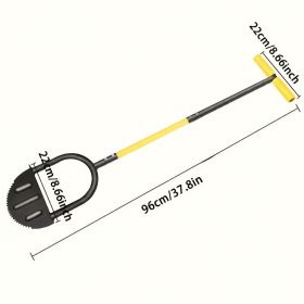 Manual Half Moon Lawn Edger with Handle, Serrated Lawn Edging Tool for Garden Borders, Sidewalks, Driveways and Landscape Trimming