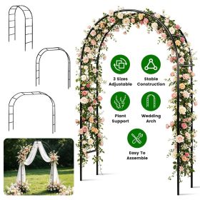 Multi-Size Modular Iron Garden Arch Freestanding Plant Trellis Frame