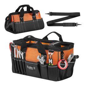 Tool Bag, 15.7 Inch, 33-Pocket Portable Tool Box Organizer Storage, Toolbox with Soft Handle, Large Zipper, Adjustable Shoulder Strap