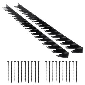 Landscape Edging Border, 10Pcs 6 ft x 1.6 in Plastic Garden Edging with 60 Spikes, Sun-Resistant Flowerbed Borders, DIY Layout