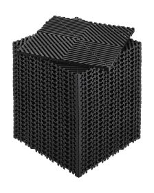 Interlocking Drainage Mat, 12' x 12' Modular Interlocking Cushion, 24 Pcs Splicing Drainage Mats, Non-Slip Black PP Drainage Floor Tile and Showe