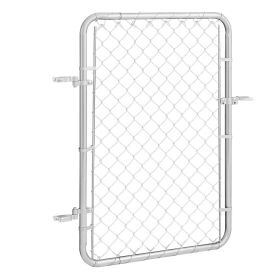 Chain Link Fence Gate, 32 x 46 in, Adjustable Chain Link Fence Panel, Fit 2-6 ft (W) x 4 ft (H) Garden Fence Gate Opening