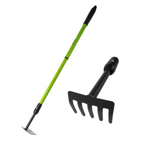 Telescopic Handle Five-tooth Rake (Option: 1pc)
