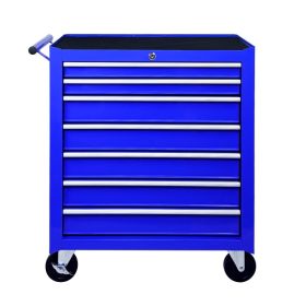 Rolling Tool Chest With 7-Drawer Tool Box With Wheels Multifunctional Tool Cart Mechanic Tool Storage Cabinet For Garage, Warehouse, Workshop, Re (Option: Blue  Steel)