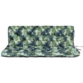 Outdoor Swing Cushions 55 Inch,Waterproof 4in  Thick Porch Swing Cushion Replacement With Backrest And Ties,Comfortable 2-3 Seat Pation Swing Pad (Option: Default)