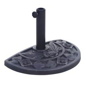 20 Lbs Black Half Round Rose Pattern Outdoor Patio Umbrella Base Umbrella Stand For Patio, Yard, Garden, Poolside  Shipment From Walmart (Option: Default)