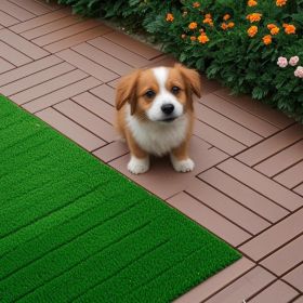11.81"x11.81"x0.79"Grey & Brown Colors - Stylish Interlocking Flooring (Color: Gray)